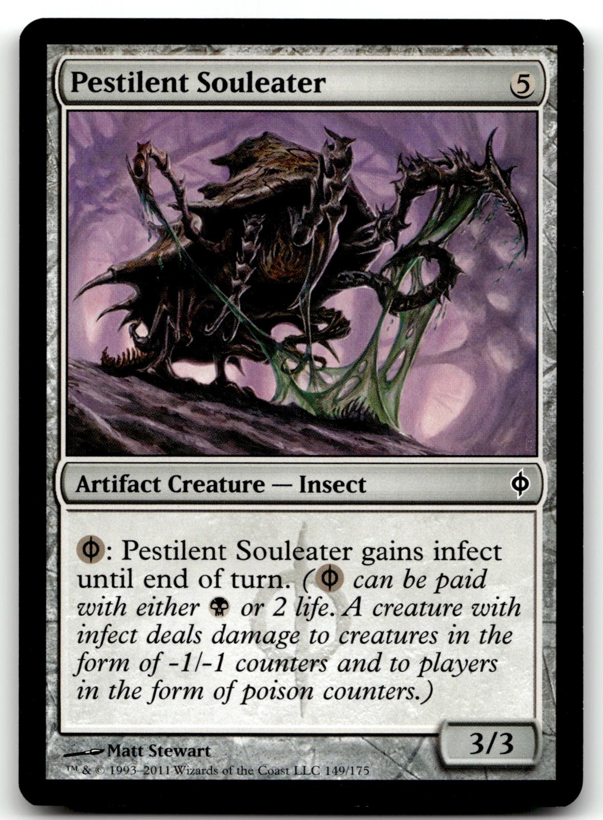 Pestilent Souleater 149 Common New Phyrexia Magic: The Gathering Near Mint