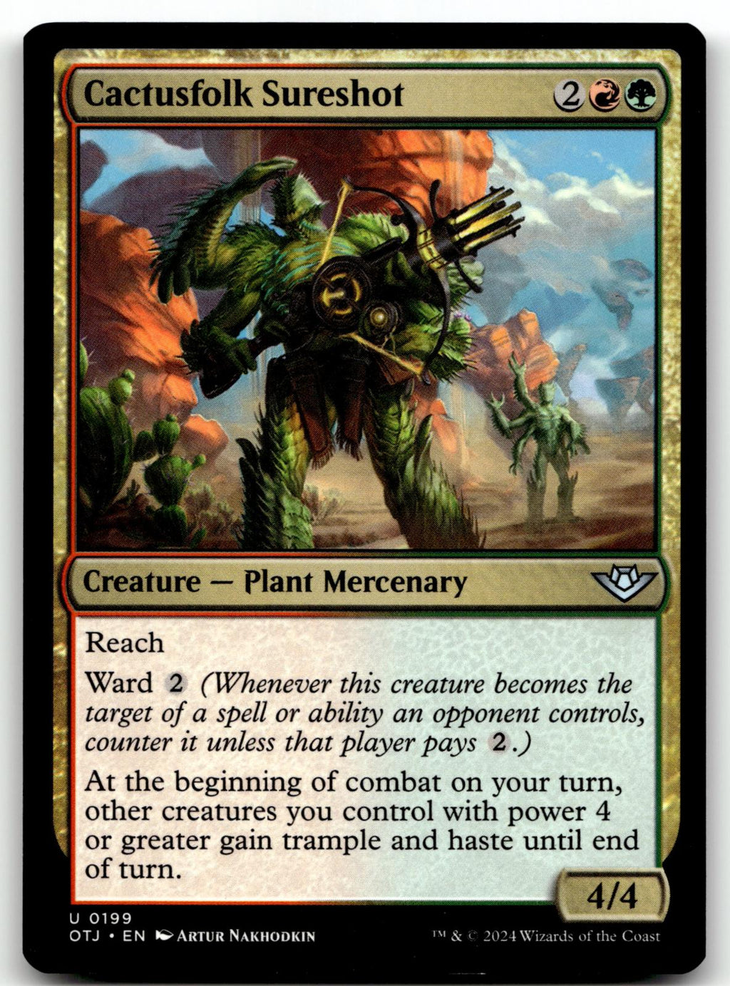 Cactusfolk Sureshot 199 Outlaws of Thunder Junction Magic: The Gathering NM