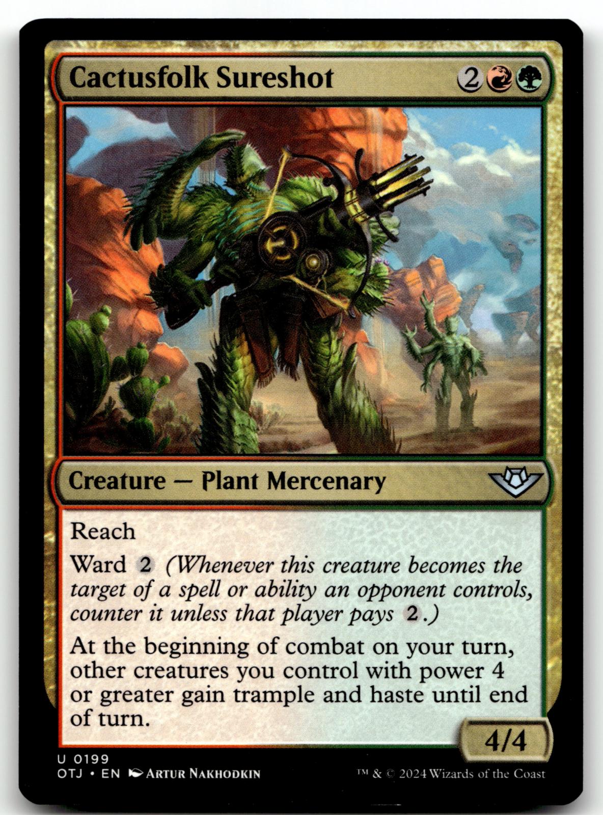 Cactusfolk Sureshot 199 Outlaws of Thunder Junction Magic: The Gathering NM