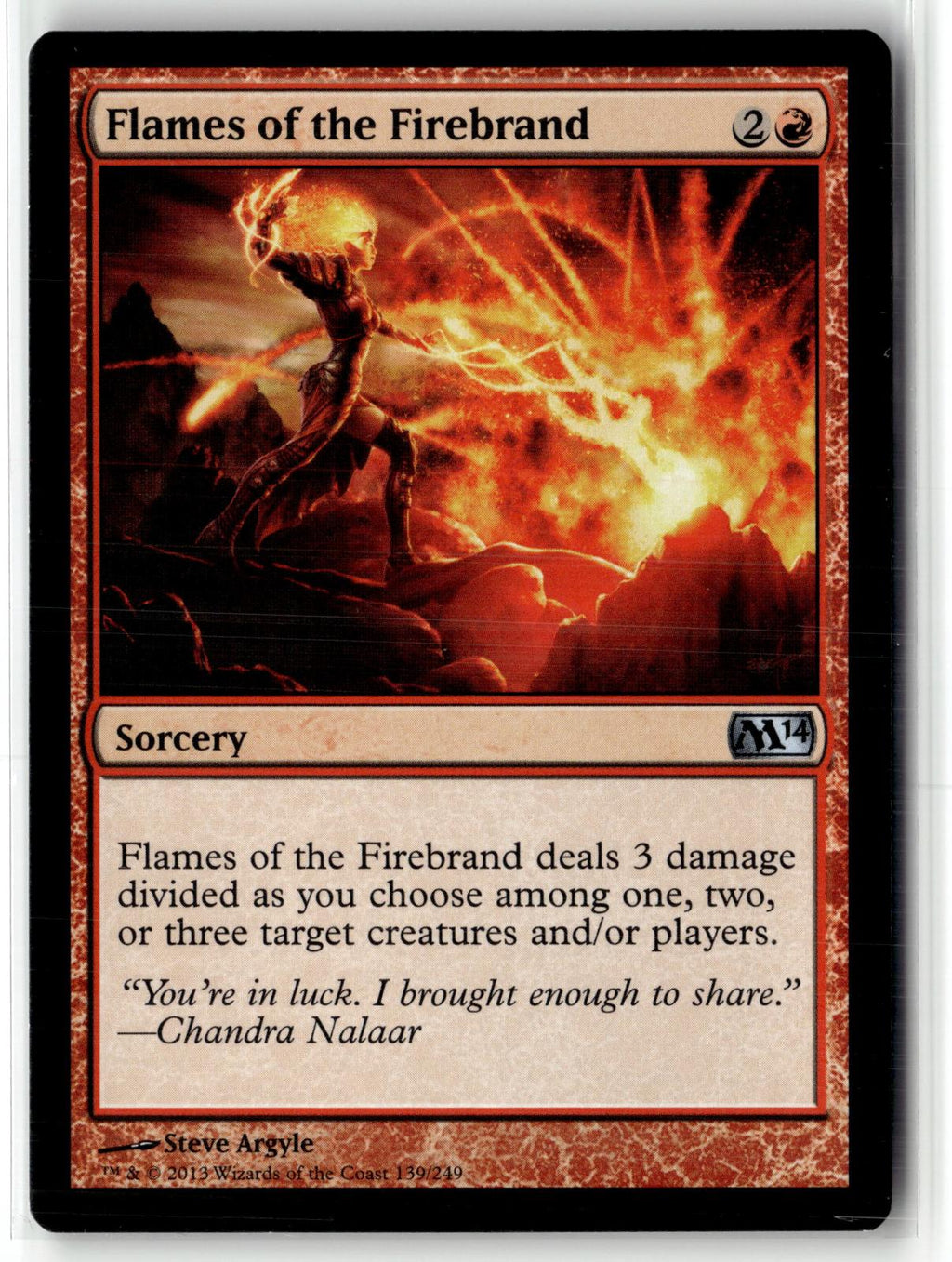 Flames of the Firebrand 139 Uncommon Magic 2014 (M14) Magic: The Gathering NM