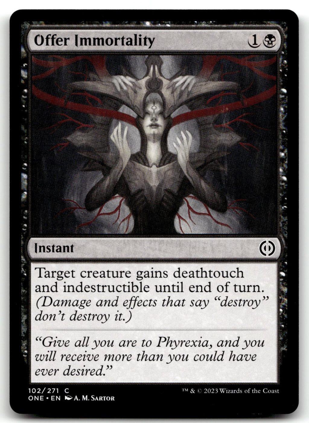 Offer Immortality 102 Common Phyrexia: All Will Be One Magic: The Gathering NM