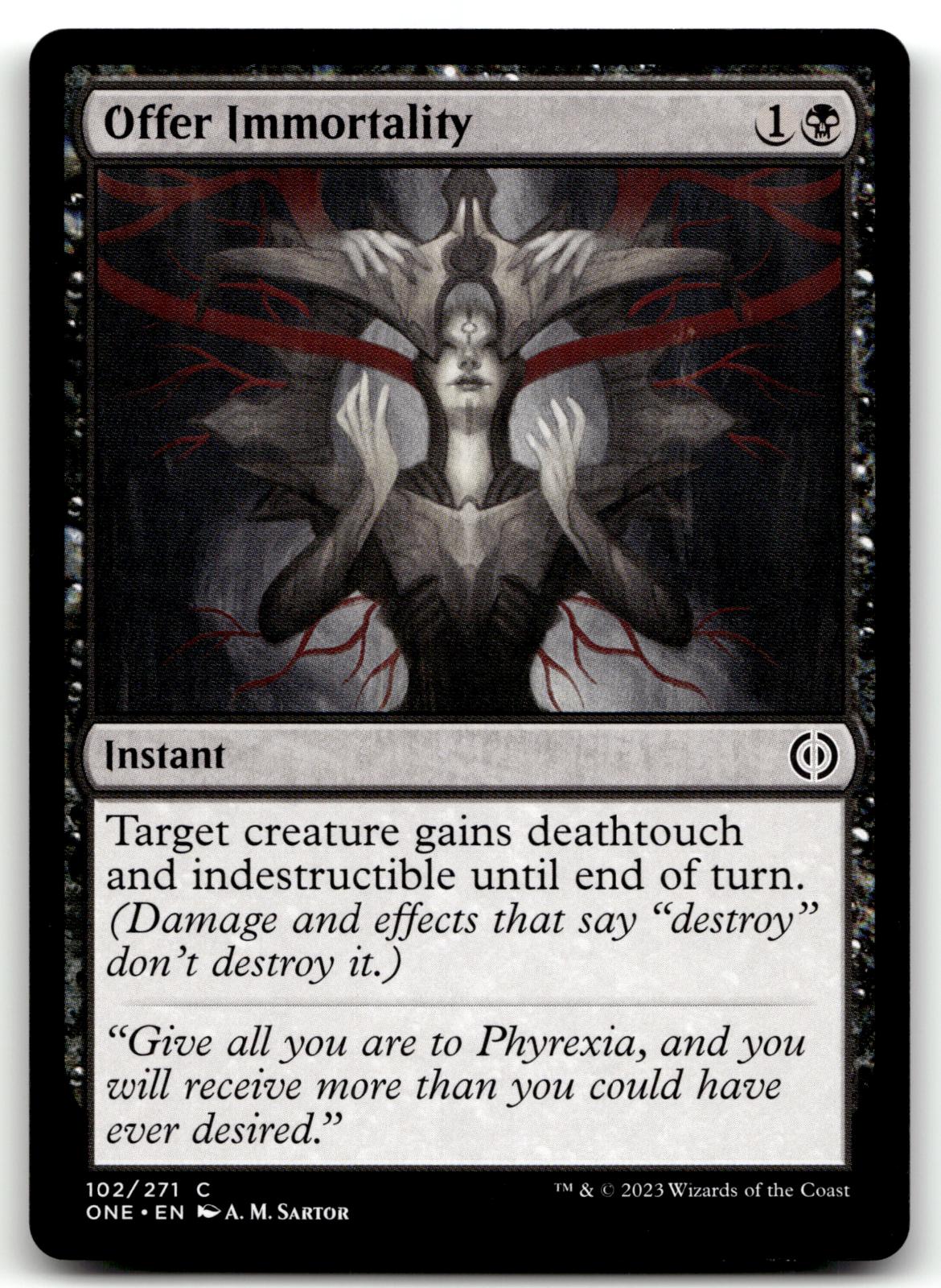 Offer Immortality 102 Common Phyrexia: All Will Be One Magic: The Gathering NM