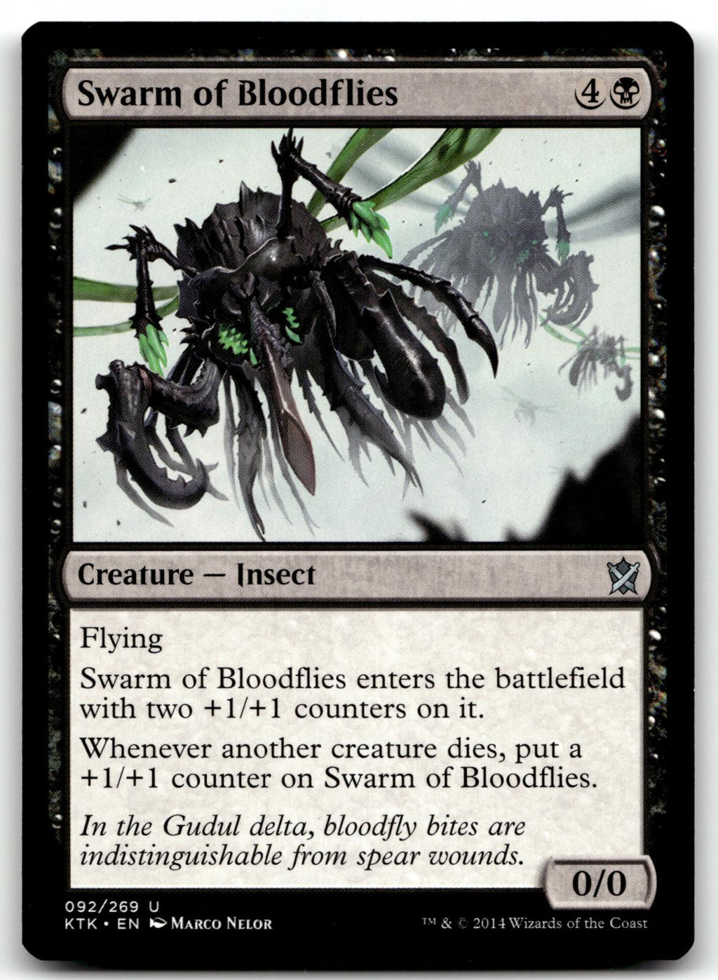 Swarm of Bloodflies 92 Uncommon Khans of Tarkir Magic: The Gathering Near Mint