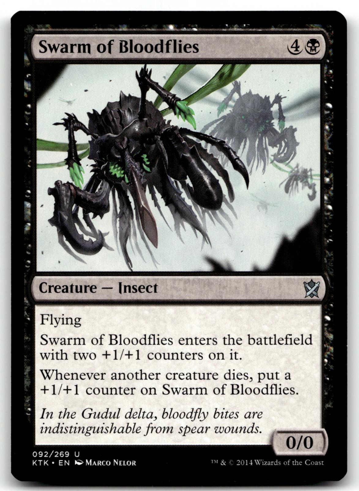 Swarm of Bloodflies 92 Uncommon Khans of Tarkir Magic: The Gathering Near Mint