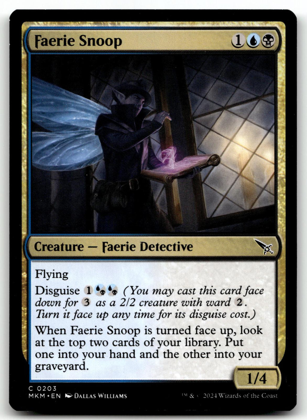 Faerie Snoop 203 Common Murders at Karlov Manor Magic: The Gathering Near Mint