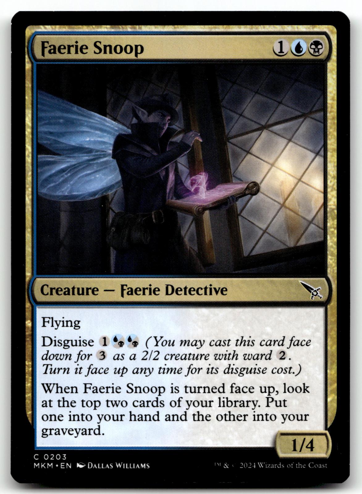 Faerie Snoop 203 Common Murders at Karlov Manor Magic: The Gathering Near Mint