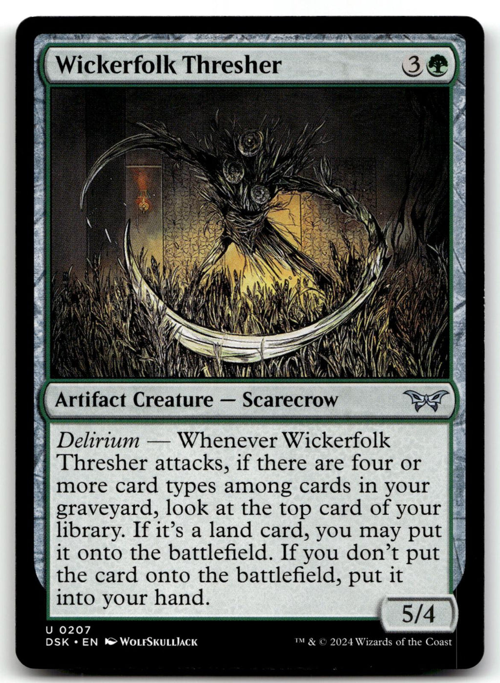 Wickerfolk Thresher 207 Duskmourn: House of Horror Magic: The Gathering NM