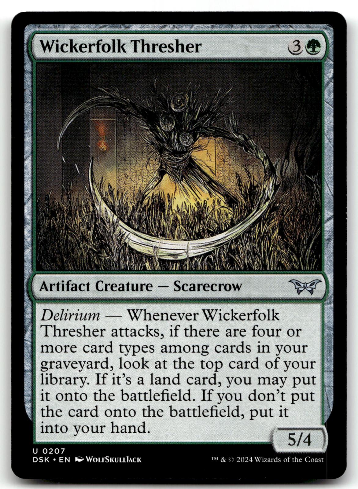 Wickerfolk Thresher 207 Duskmourn: House of Horror Magic: The Gathering NM