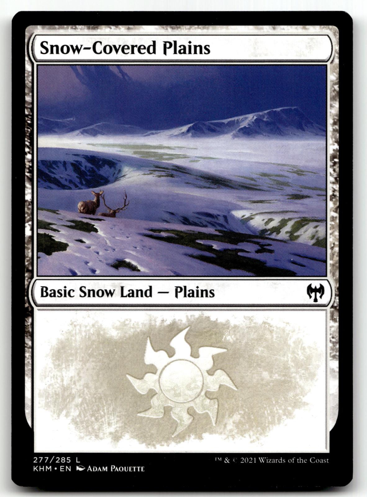 Snow-Covered Plains (277) 277 Land Kaldheim Magic: The Gathering Near Mint