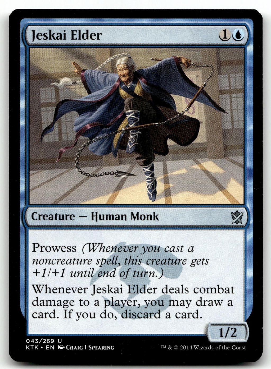 Jeskai Elder 43 Uncommon Khans of Tarkir Magic: The Gathering Near Mint
