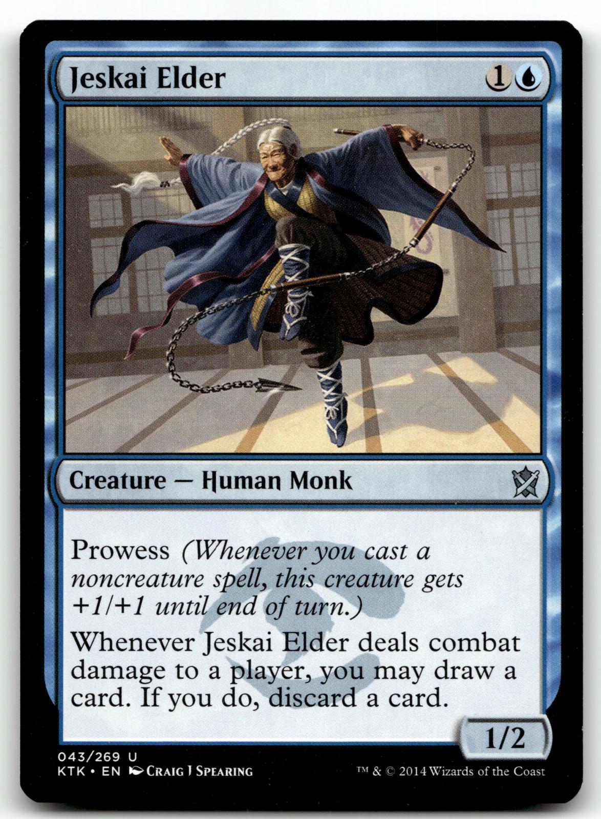 Jeskai Elder 43 Uncommon Khans of Tarkir Magic: The Gathering Near Mint