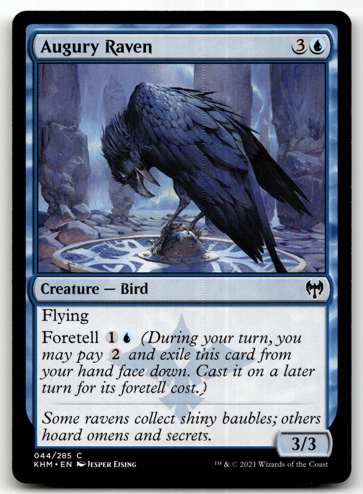 Augury Raven 44 Common Kaldheim Magic: The Gathering Near Mint