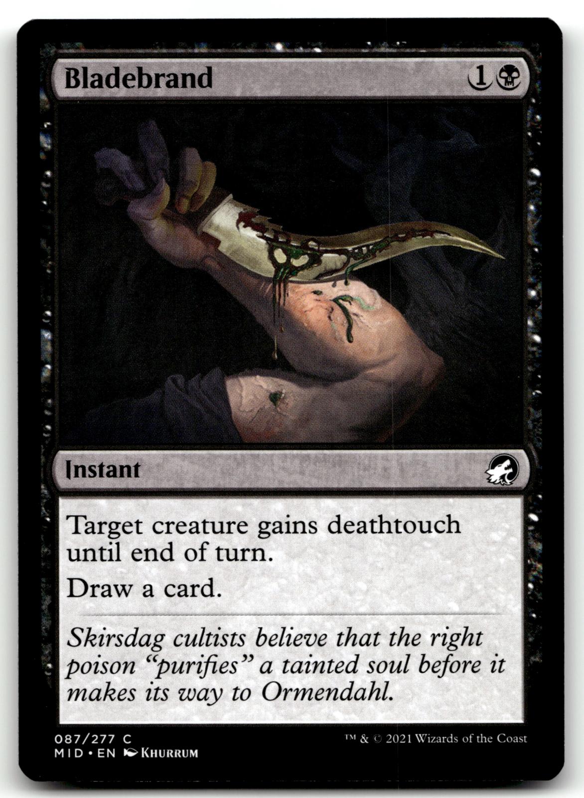 Bladebrand 87 Common Innistrad: Midnight Hunt Magic: The Gathering Near Mint