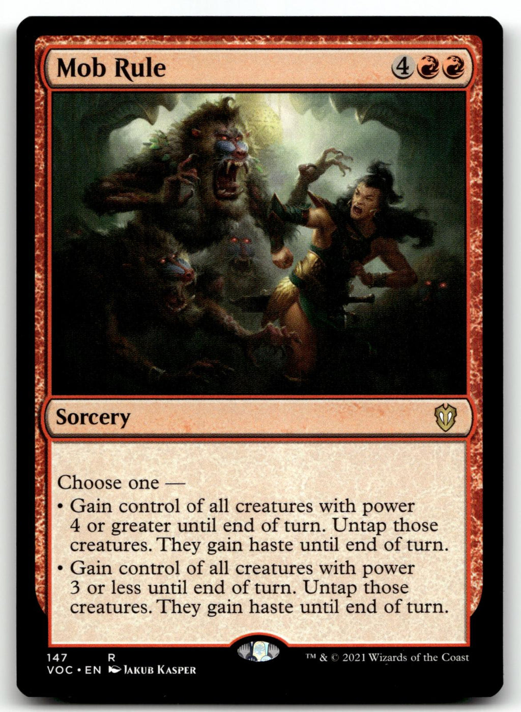 Mob Rule 147 Rare Commander: Innistrad: Crimson Vow Magic: The Gathering NM