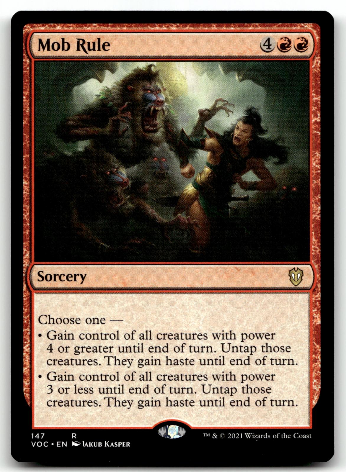 Mob Rule 147 Rare Commander: Innistrad: Crimson Vow Magic: The Gathering NM