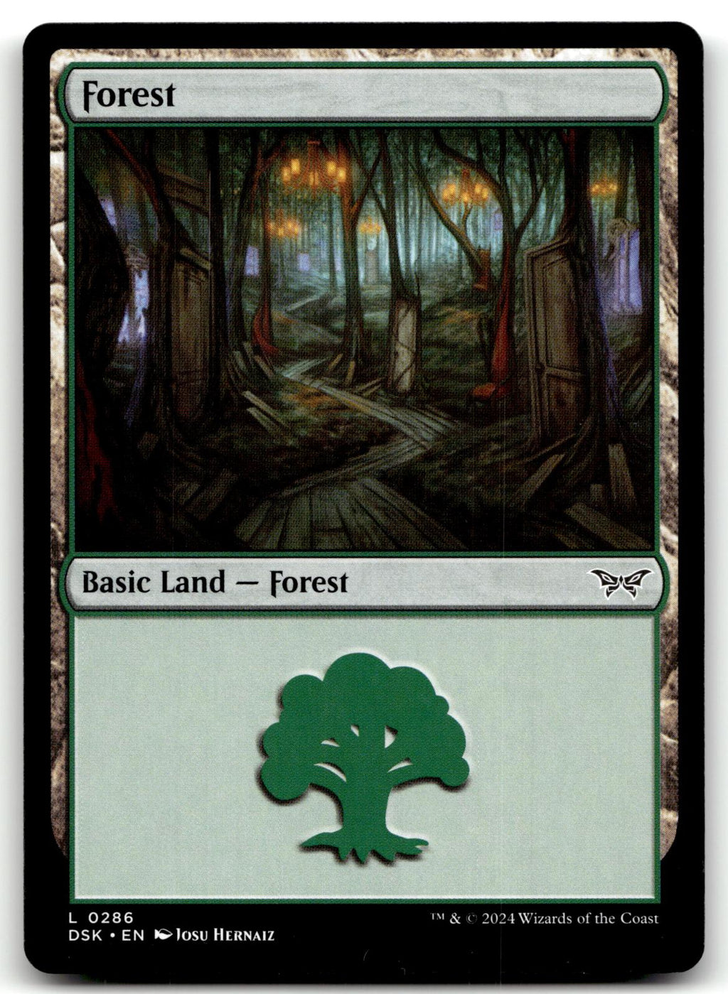 Forest (0286) 286 Land Duskmourn: House of Horror Magic: The Gathering Near Mint