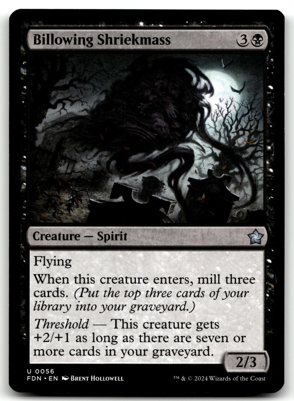 Billowing Shriekmass 56 Uncommon Foundations Magic: The Gathering Near Mint