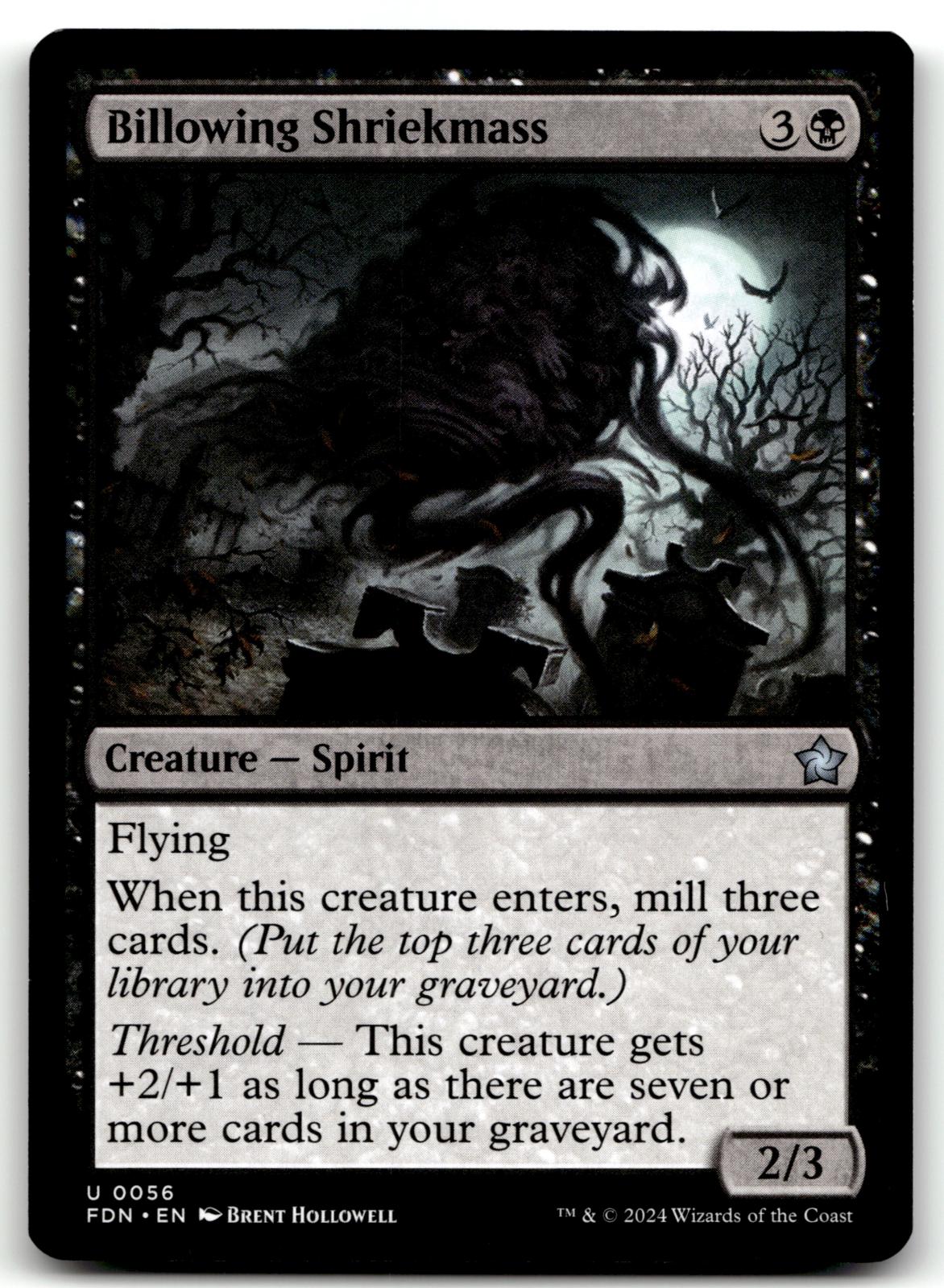 Billowing Shriekmass 56 Uncommon Foundations Magic: The Gathering Near Mint