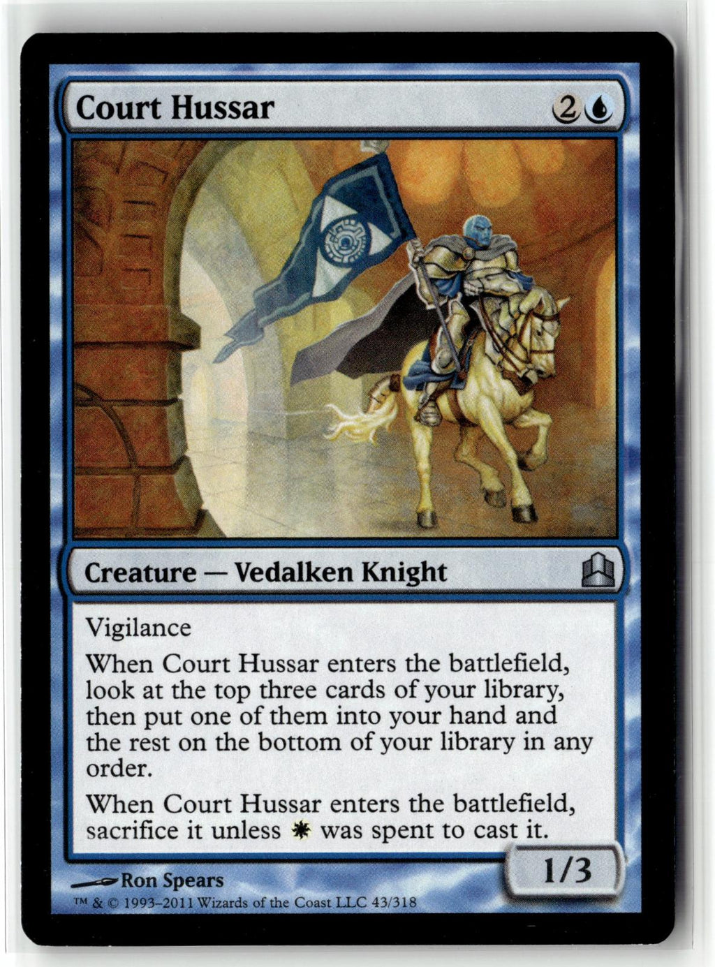 Court Hussar 43 Uncommon Commander Magic: The Gathering Near Mint