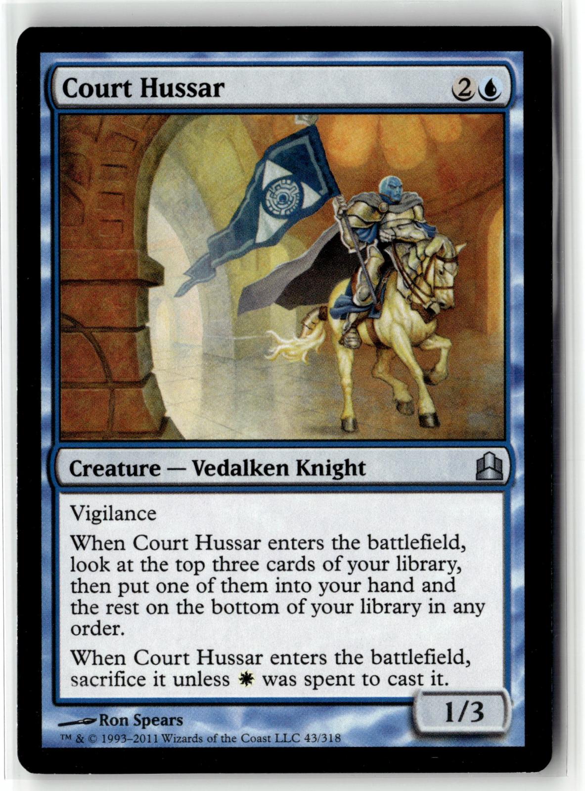 Court Hussar 43 Uncommon Commander Magic: The Gathering Near Mint