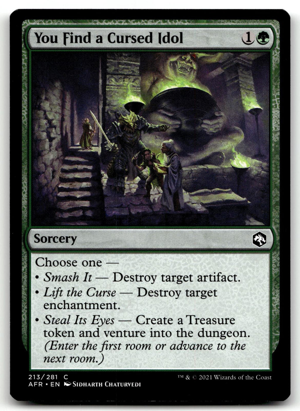 You Find a Cursed Idol 213 Adventures in the Forgotten Realms Magic: The Gathering NM