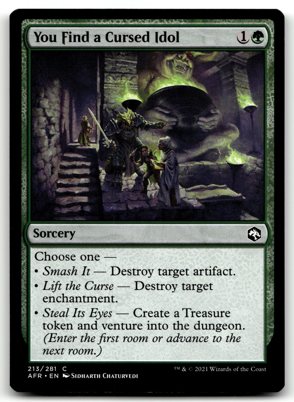 You Find a Cursed Idol 213 Adventures in the Forgotten Realms Magic: The Gathering NM