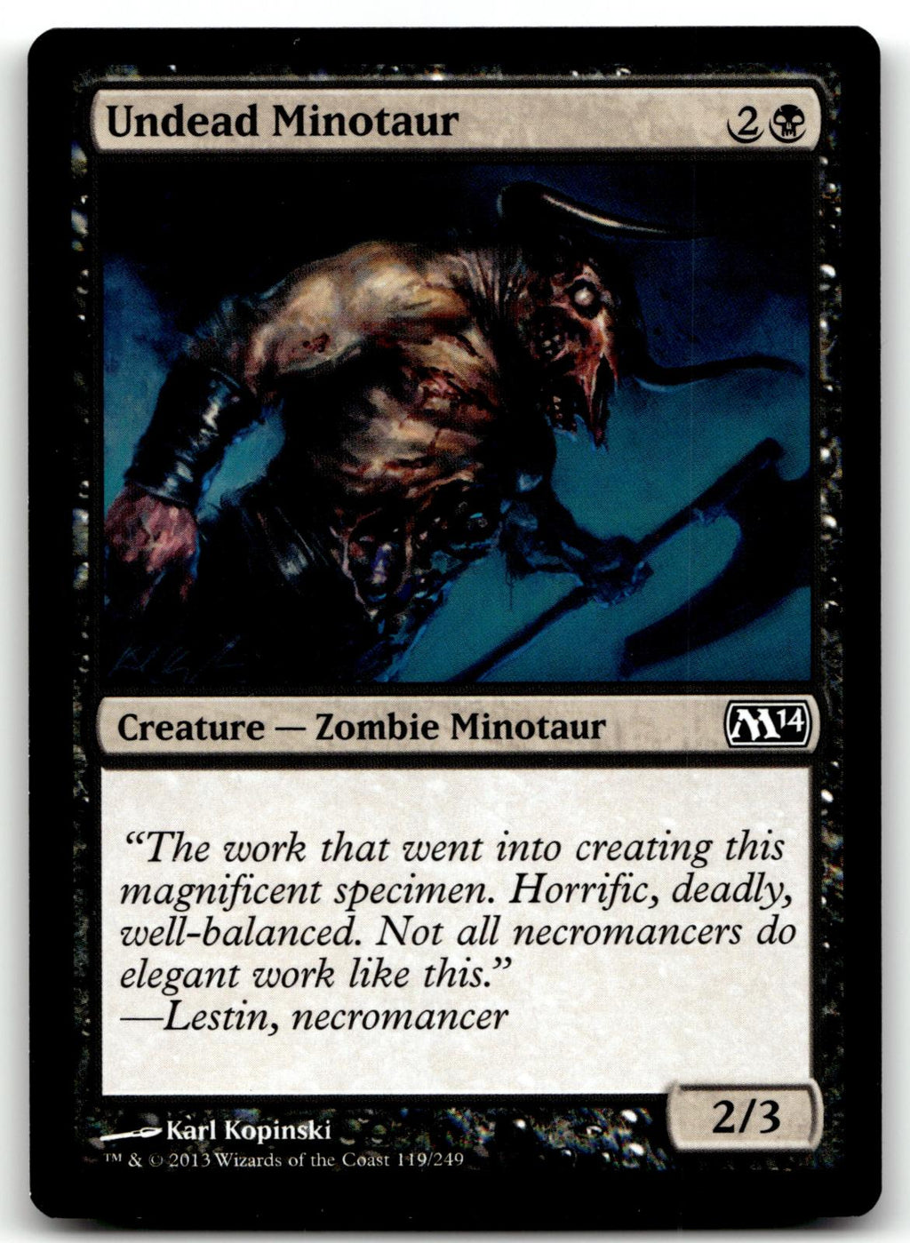 Undead Minotaur 119 Common Magic 2014 (M14) Magic: The Gathering Near Mint