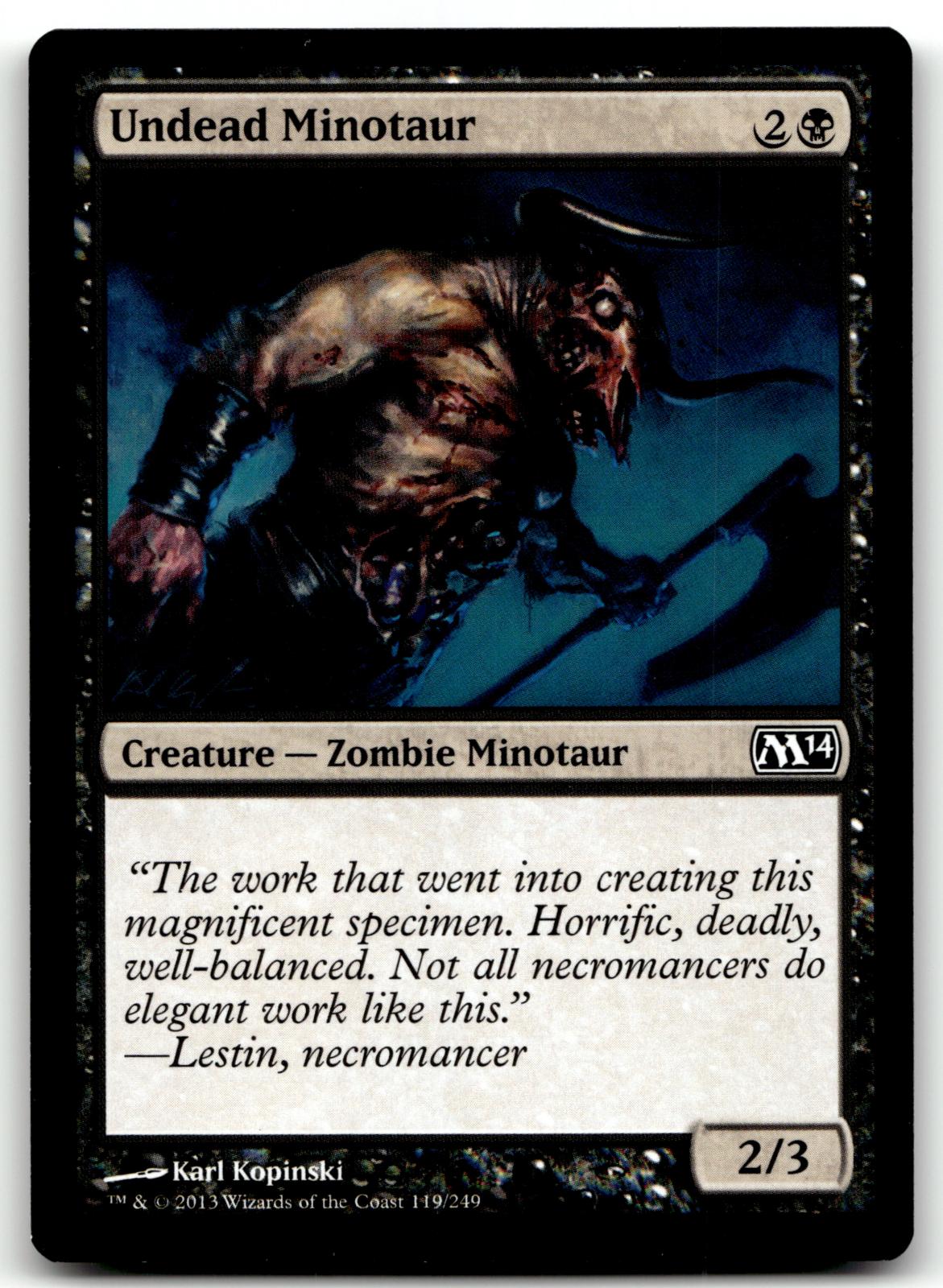 Undead Minotaur 119 Common Magic 2014 (M14) Magic: The Gathering Near Mint