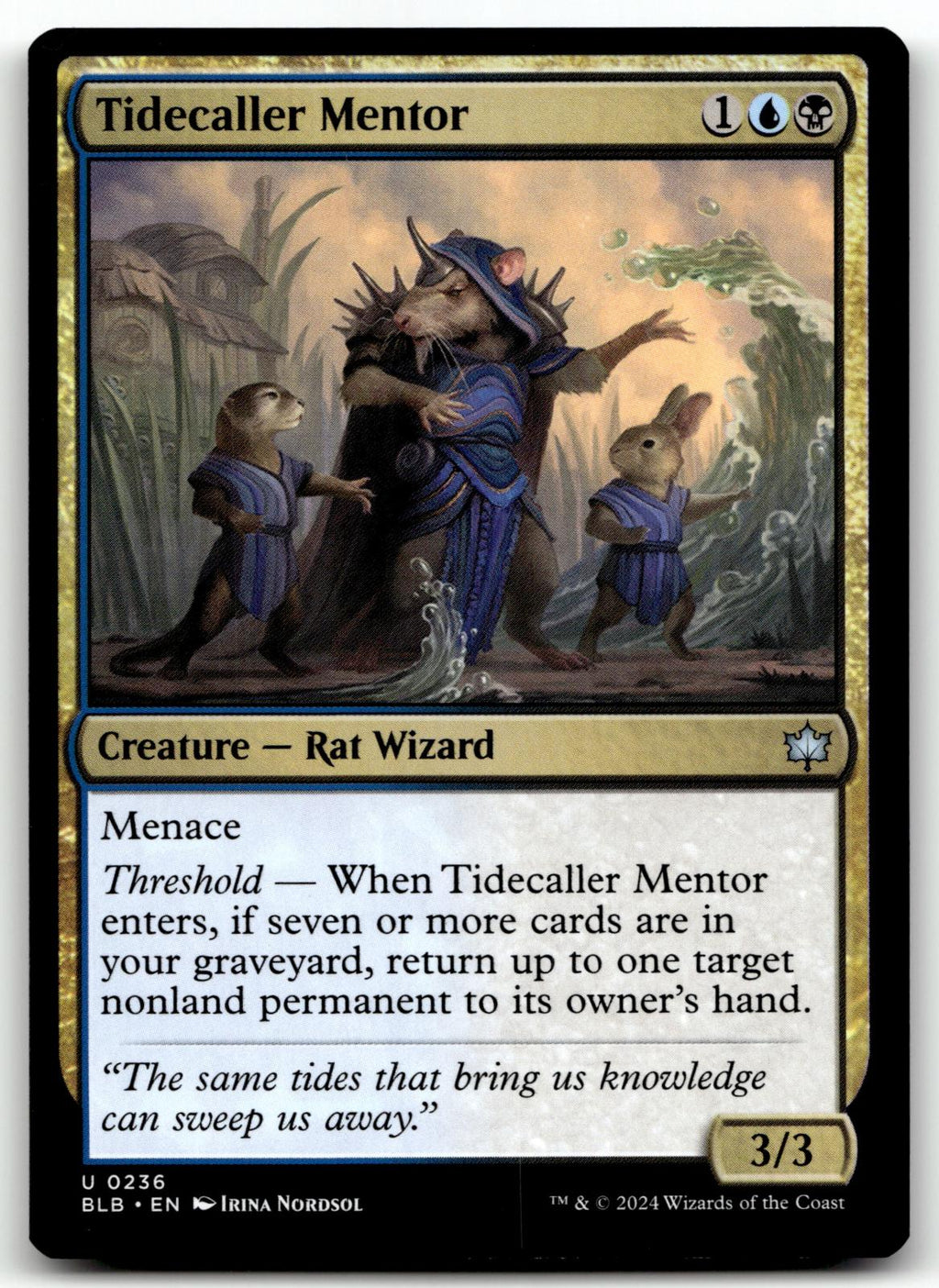 Tidecaller Mentor 236 Uncommon Bloomburrow Magic: The Gathering Near Mint
