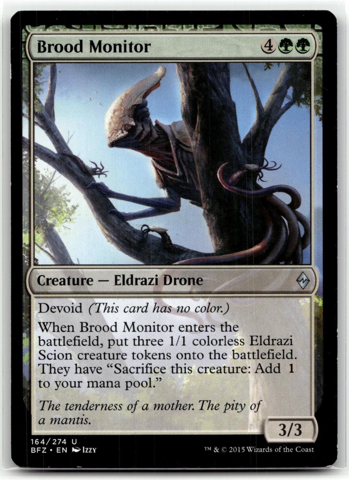 Brood Monitor 164 Uncommon Battle for Zendikar Magic: The Gathering Near Mint