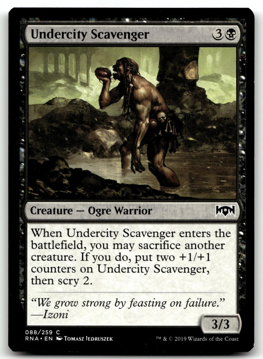 Undercity Scavenger 88 Common Ravnica Allegiance Magic: The Gathering Near Mint