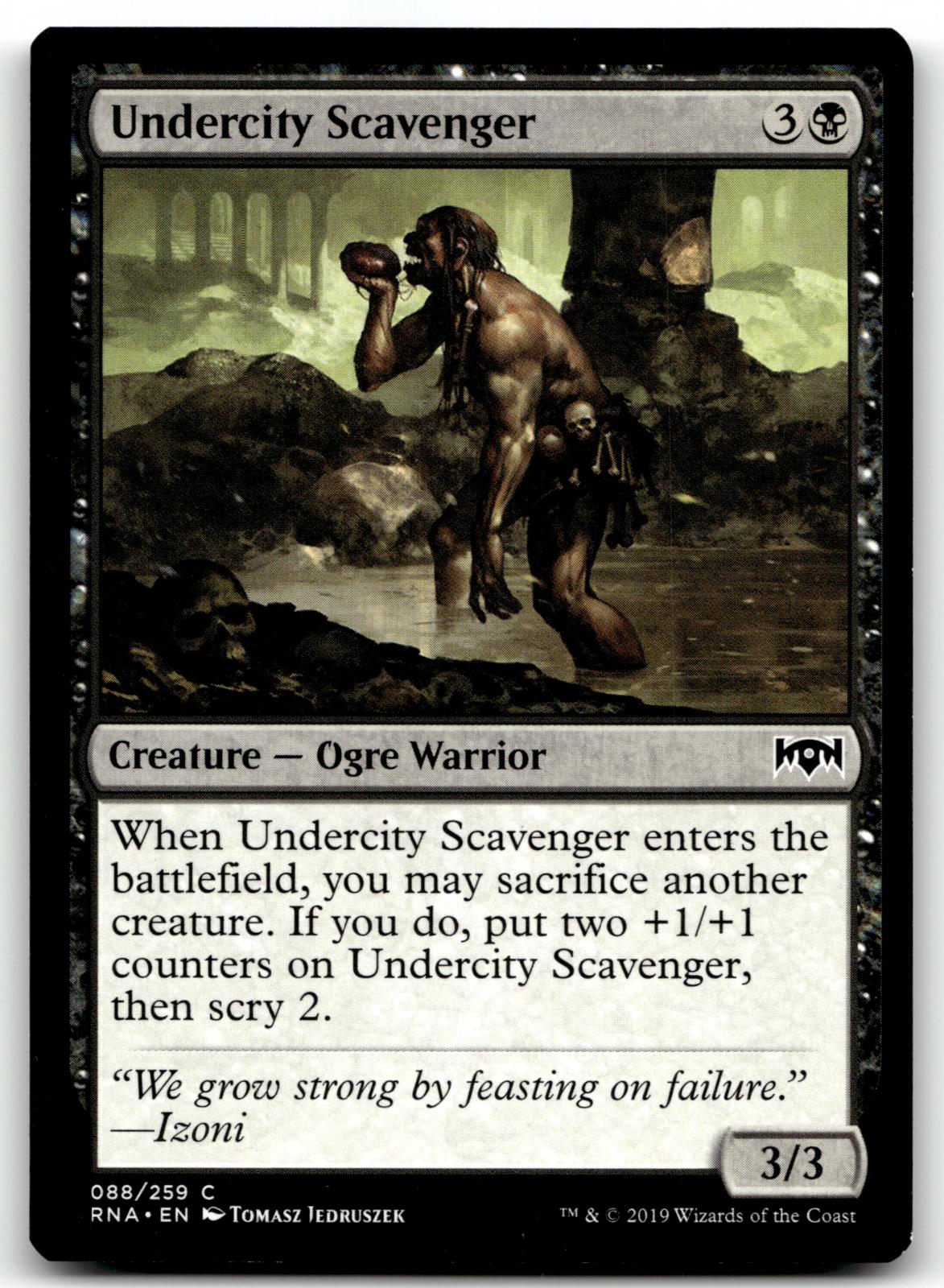 Undercity Scavenger 88 Common Ravnica Allegiance Magic: The Gathering Near Mint