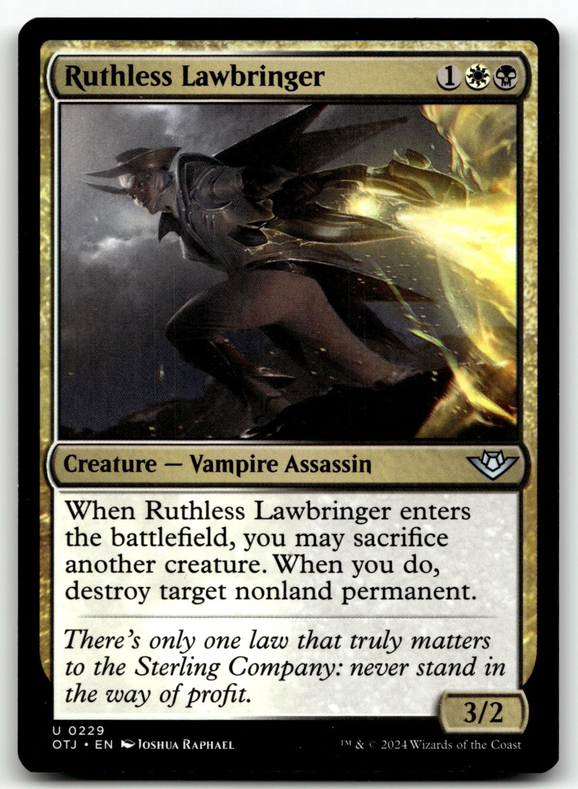 Ruthless Lawbringer 229 Outlaws of Thunder Junction Magic: The Gathering NM