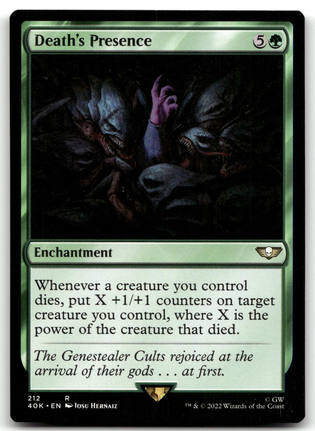 Death's Presence 212 Universes Beyond: Warhammer 40,000 Magic: The Gathering NM