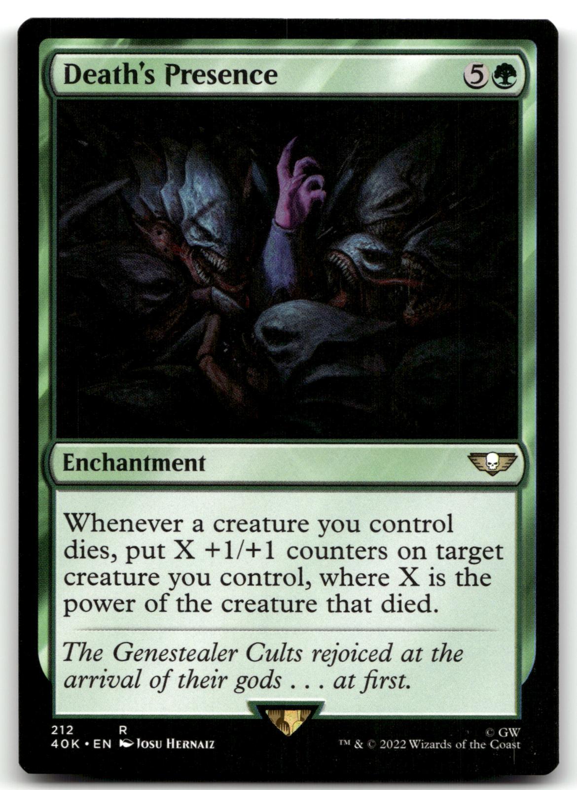Death's Presence 212 Universes Beyond: Warhammer 40,000 Magic: The Gathering NM