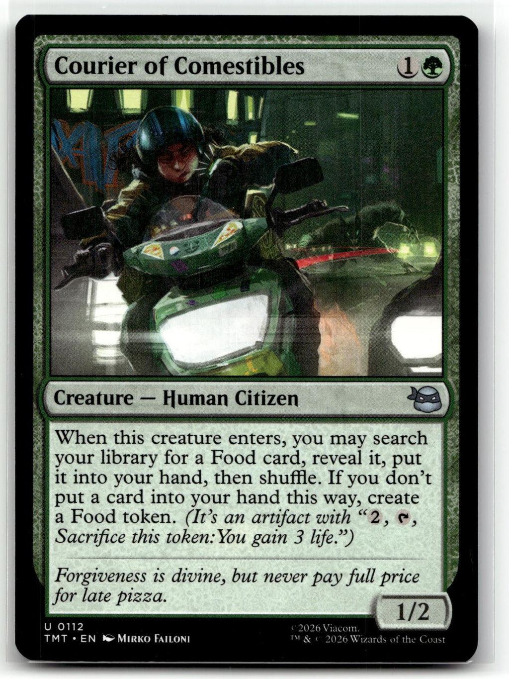 Courier of Comestibles 0112 Teenage Mutant Ninja Turtles Magic: The Gathering NM
