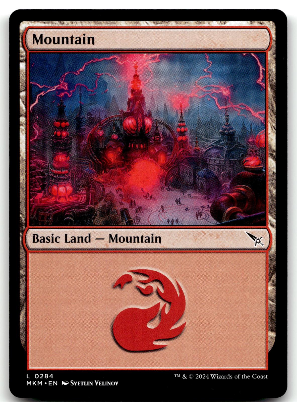 Mountain (0284) 284 Land Murders at Karlov Manor Magic: The Gathering Near Mint