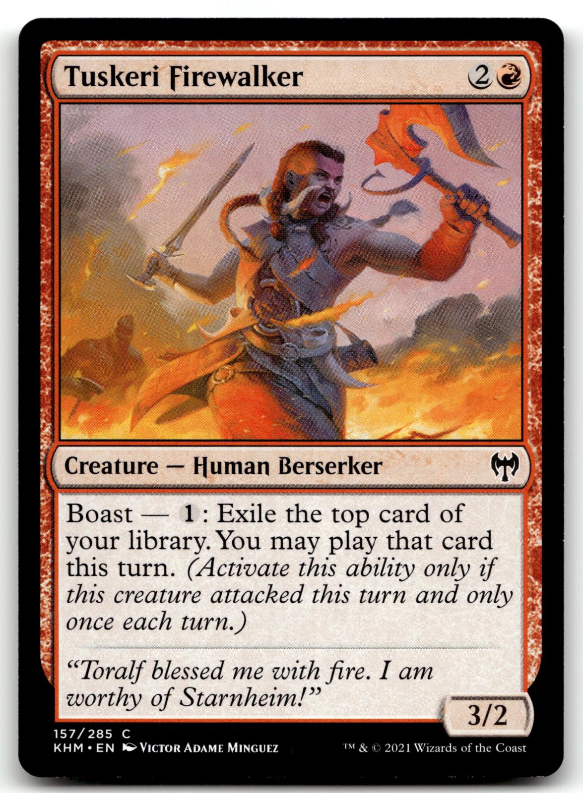 Tuskeri Firewalker 157 Common Kaldheim Magic: The Gathering Near Mint
