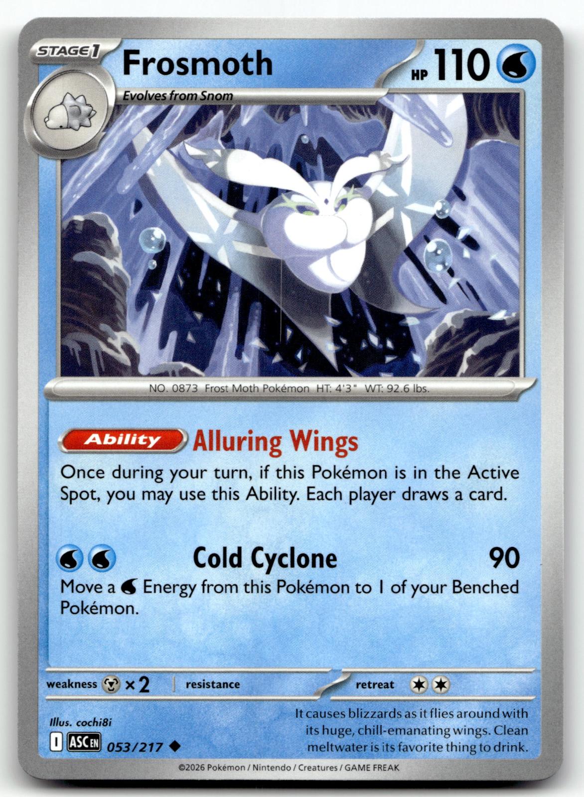Frosmoth 053/217 Uncommon Ascended Heroes Pokemon Near Mint
