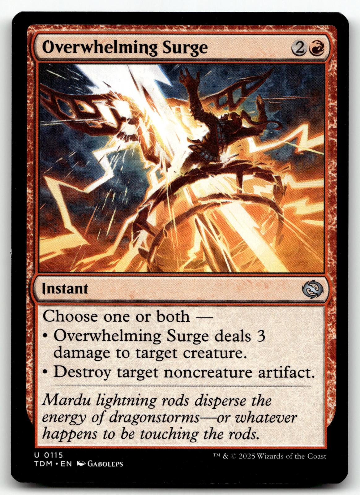 Overwhelming Surge 115 Uncommon Tarkir: Dragonstorm Magic: The Gathering NM