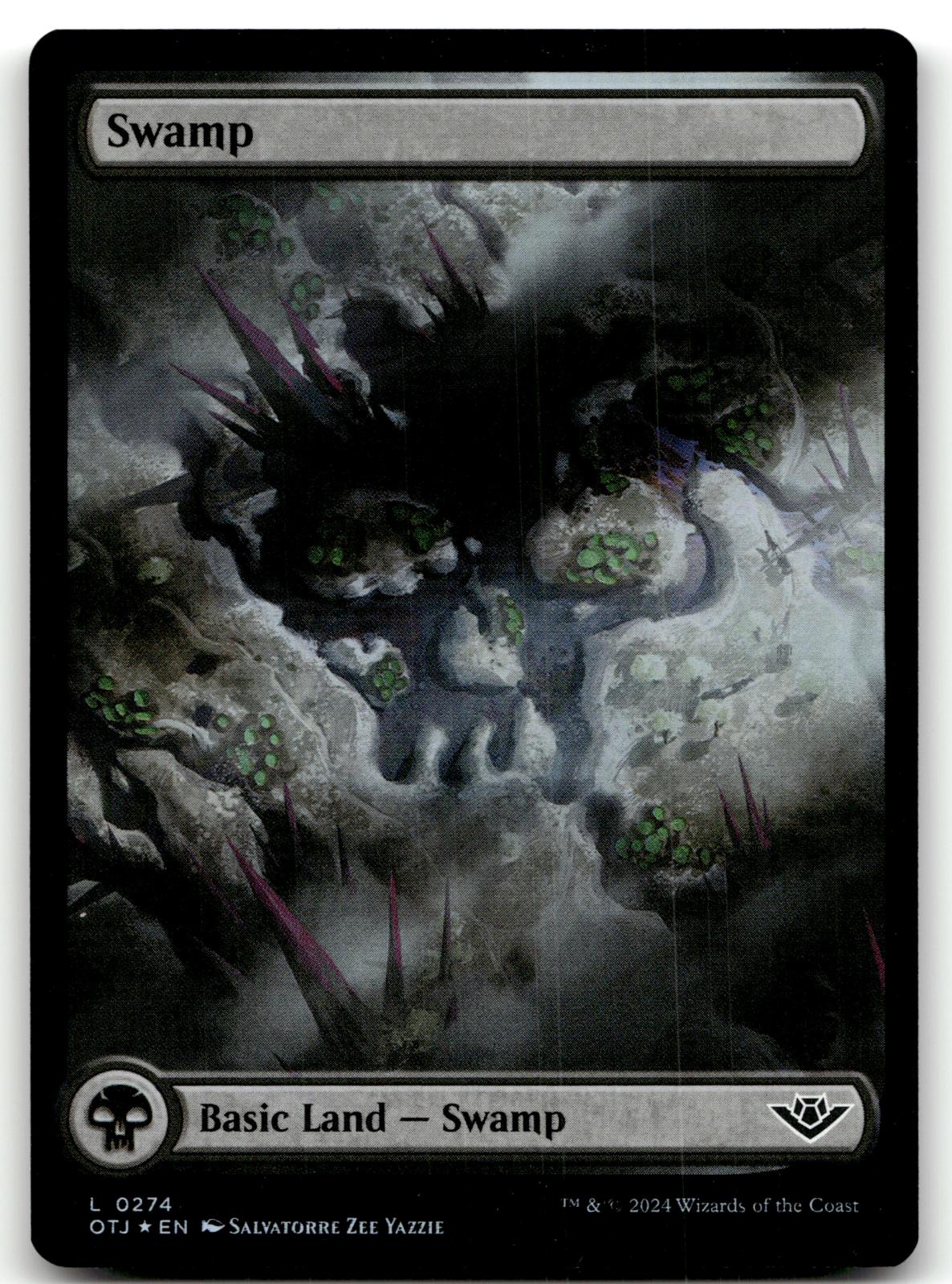 Swamp (0274) 274 Land Outlaws of Thunder Junction Magic: The Gathering Foil NM