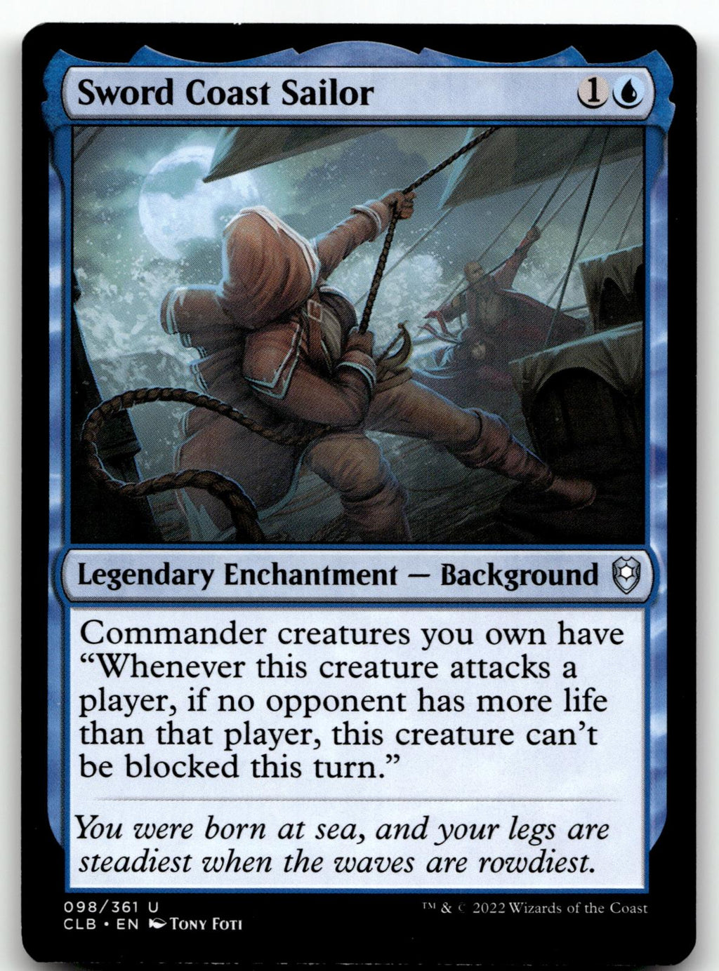 Sword Coast Sailor 98 Commander Legends: Battle for Baldur's Gate Magic: The Gathering NM