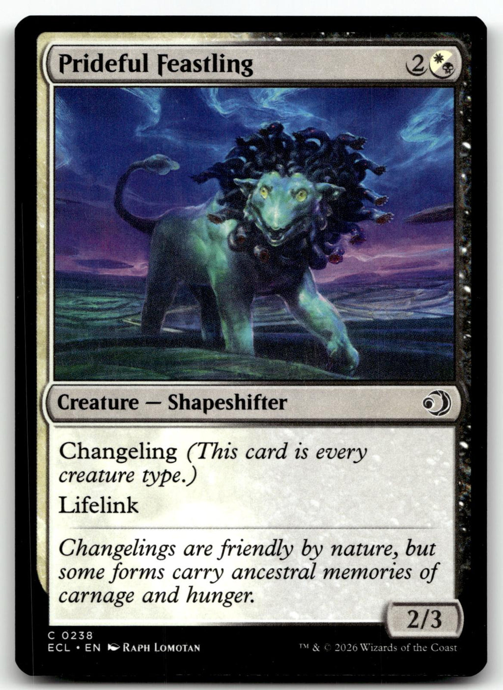 Prideful Feastling 238 Common Lorwyn Eclipsed Magic: The Gathering Near Mint
