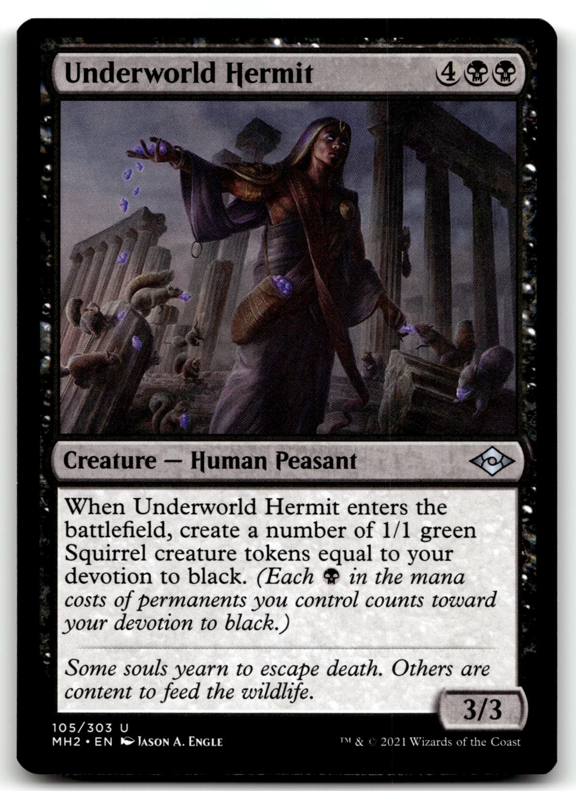 Underworld Hermit 105 Uncommon Modern Horizons 2 Magic: The Gathering Near Mint