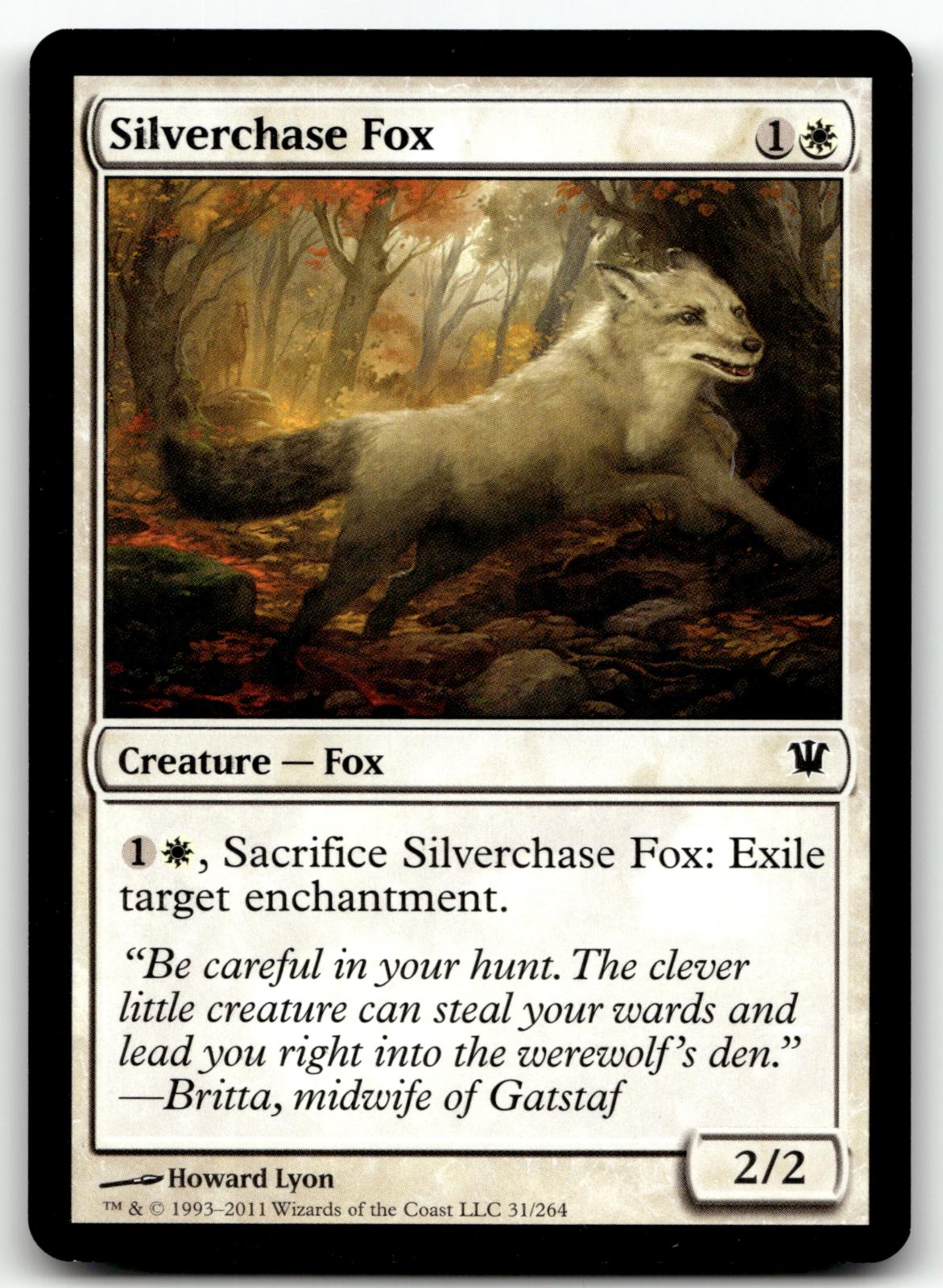 Silverchase Fox 31 Common Innistrad Magic: The Gathering Near Mint