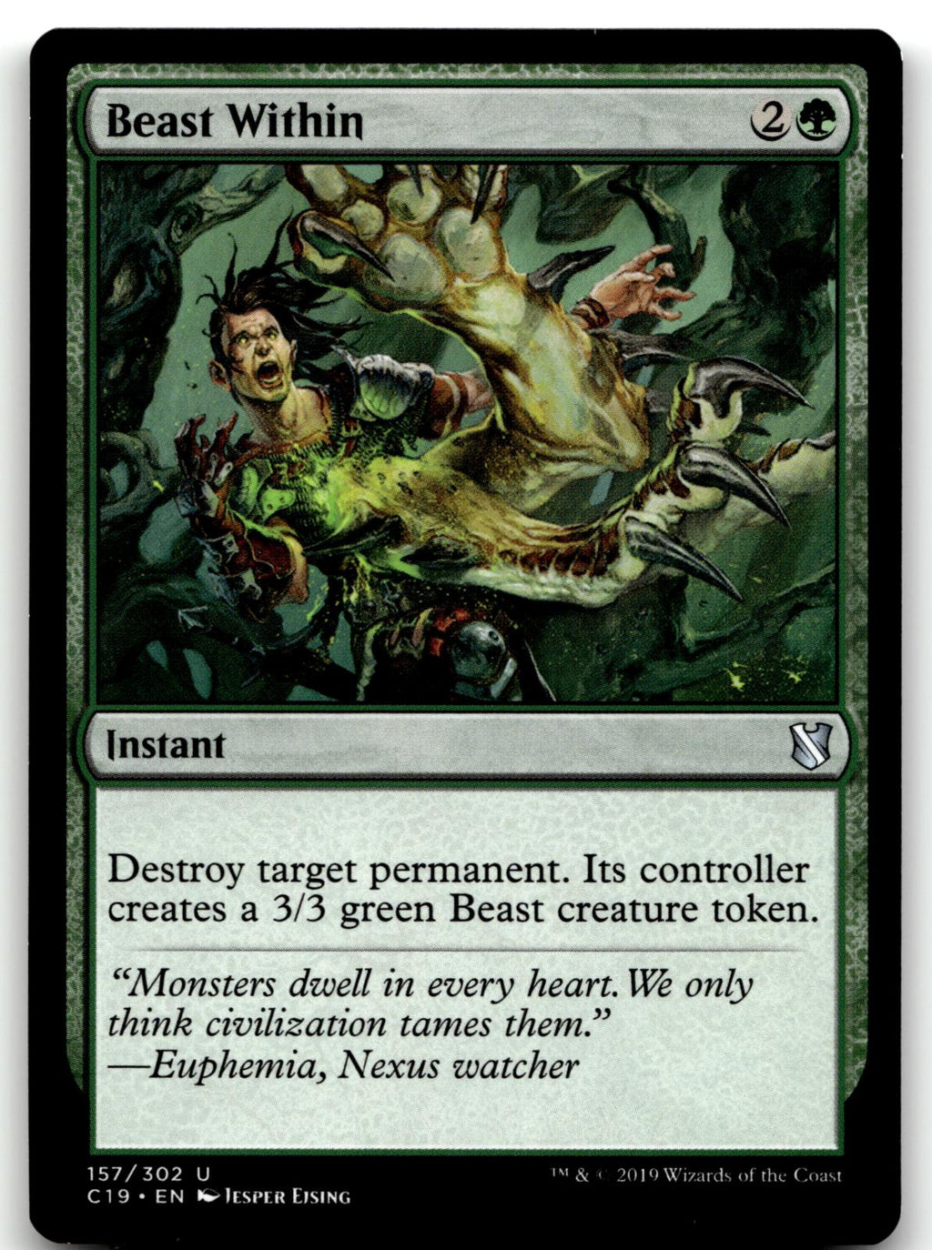 Beast Within 157 Uncommon Commander 2019 Magic: The Gathering Near Mint