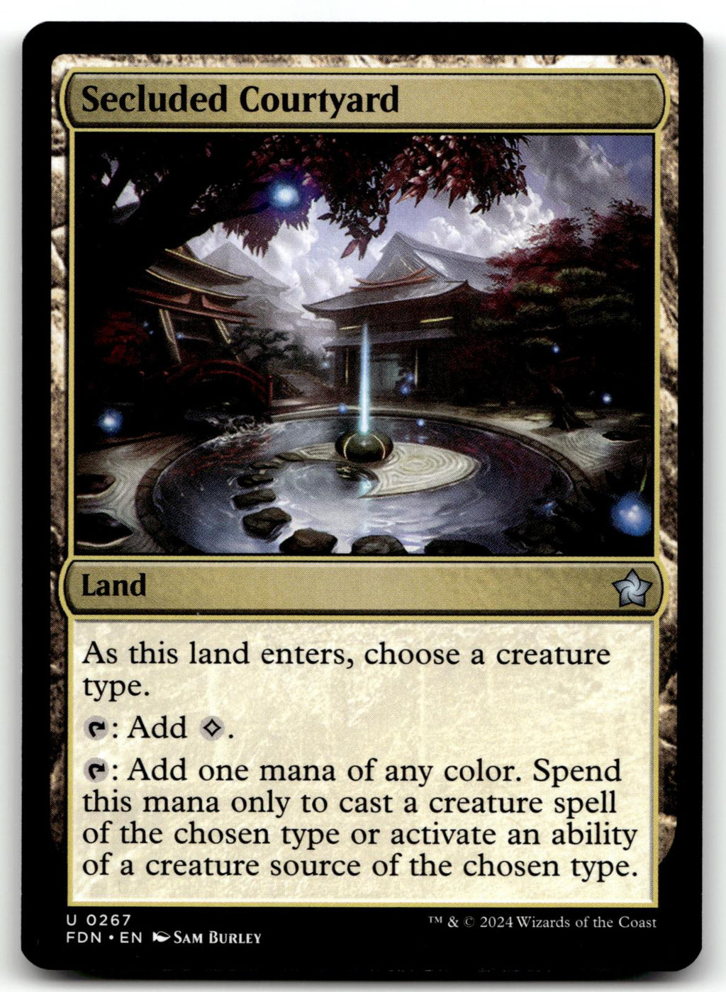 Secluded Courtyard 267 Uncommon Foundations Magic: The Gathering Near Mint