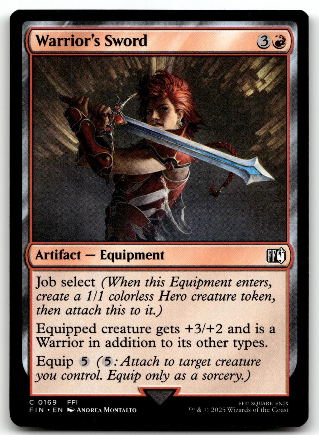 Warrior's Sword 169 Common FINAL FANTASY Magic: The Gathering Near Mint