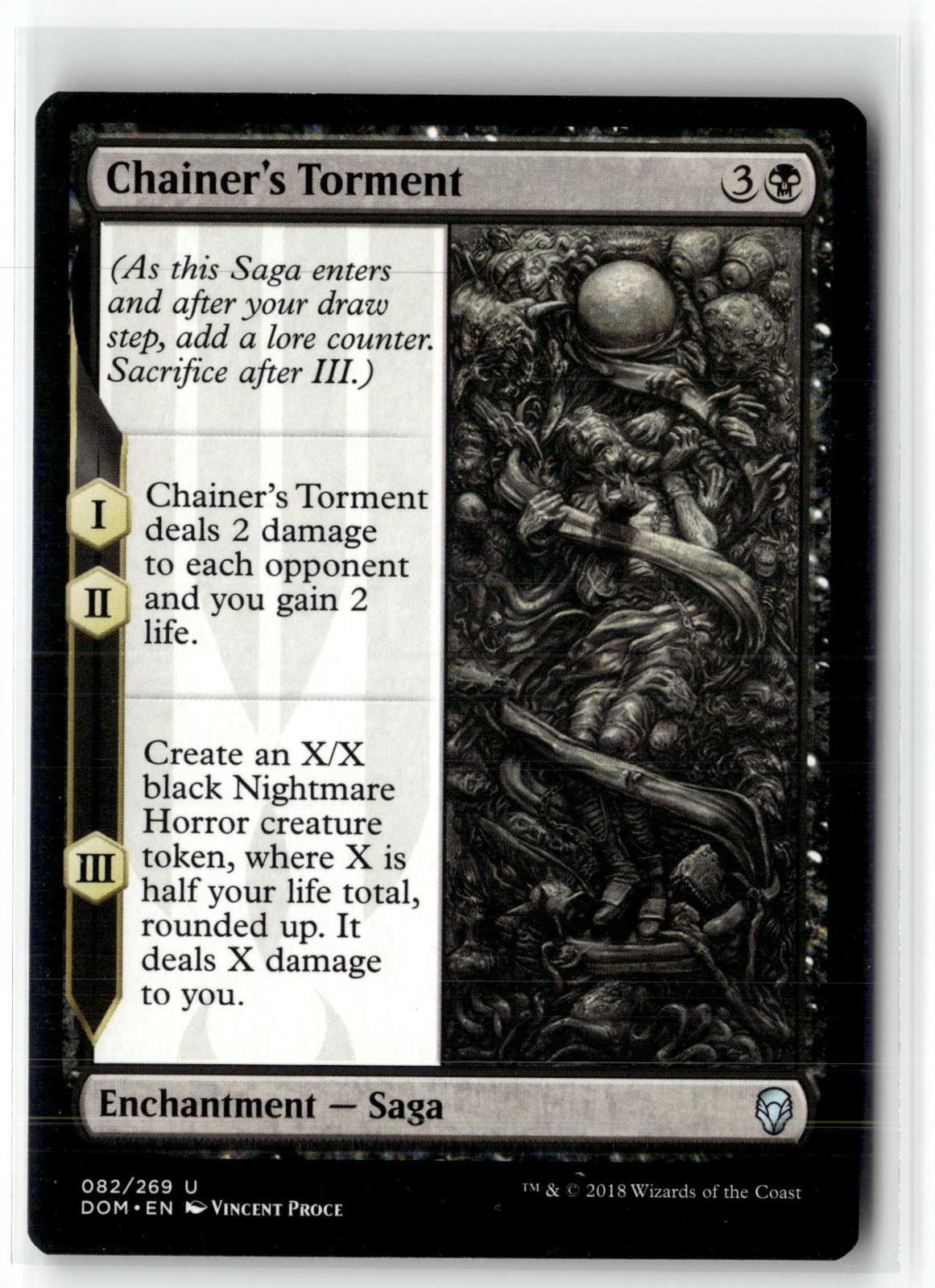 Chainer's Torment 82 Uncommon Dominaria Magic: The Gathering Near Mint