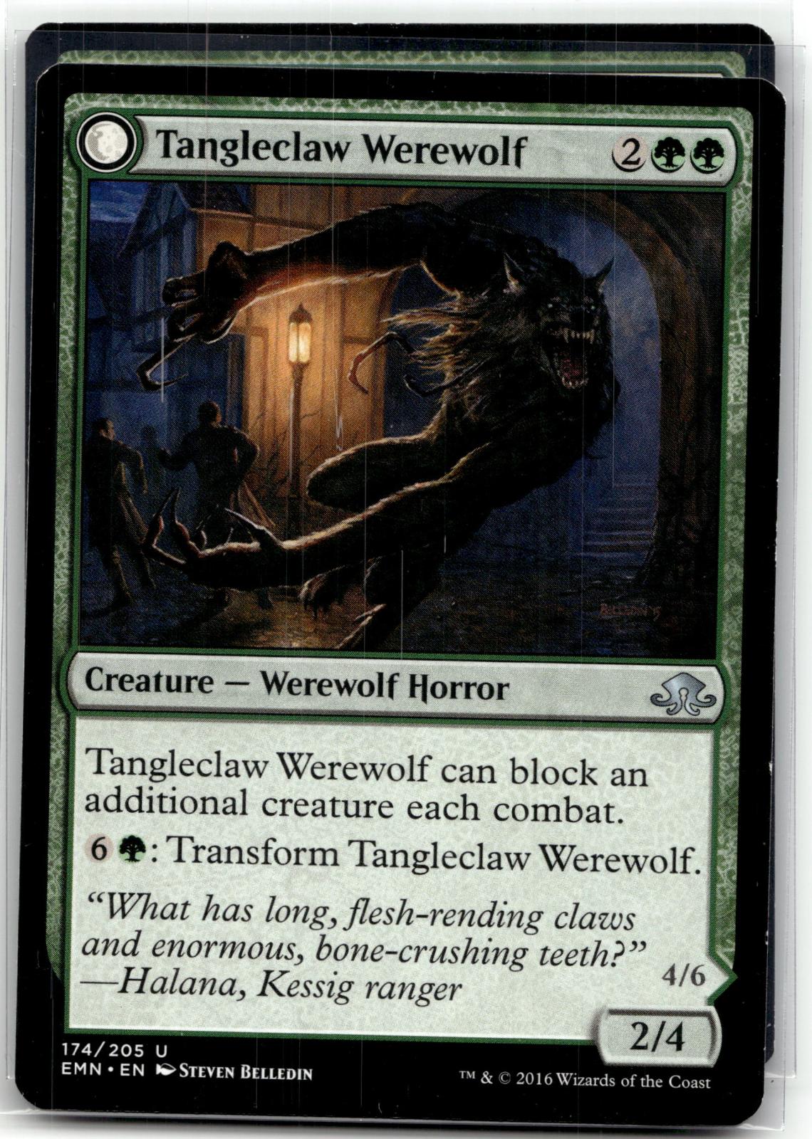 Tangleclaw Werewolf 174 Uncommon Eldritch Moon Magic: The Gathering Near Mint